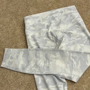 White / gray camo lululemon leggings